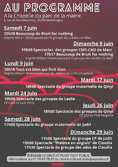 ARTM programme tous en scene 2025