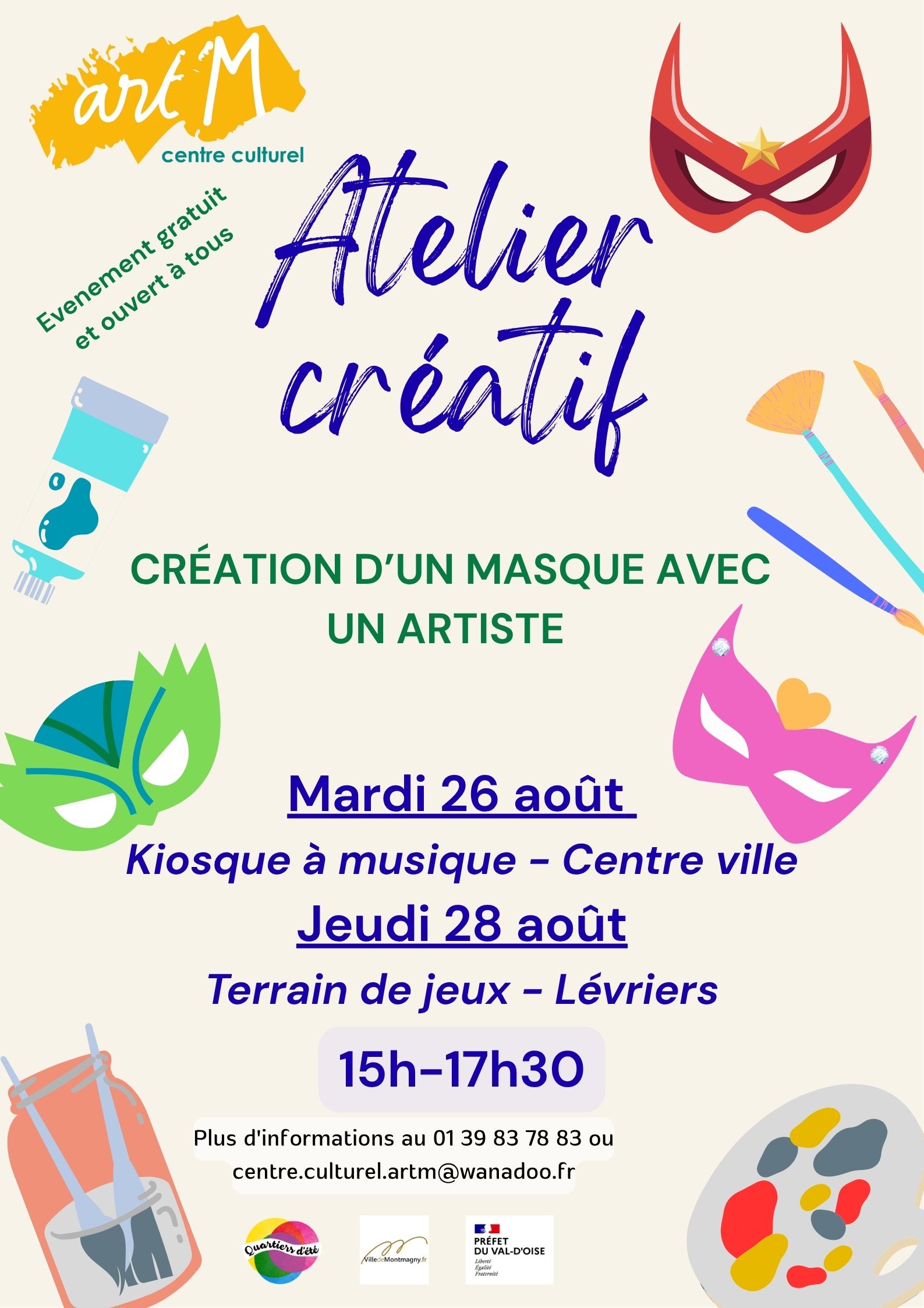 Atelier cratif   masque Jrme