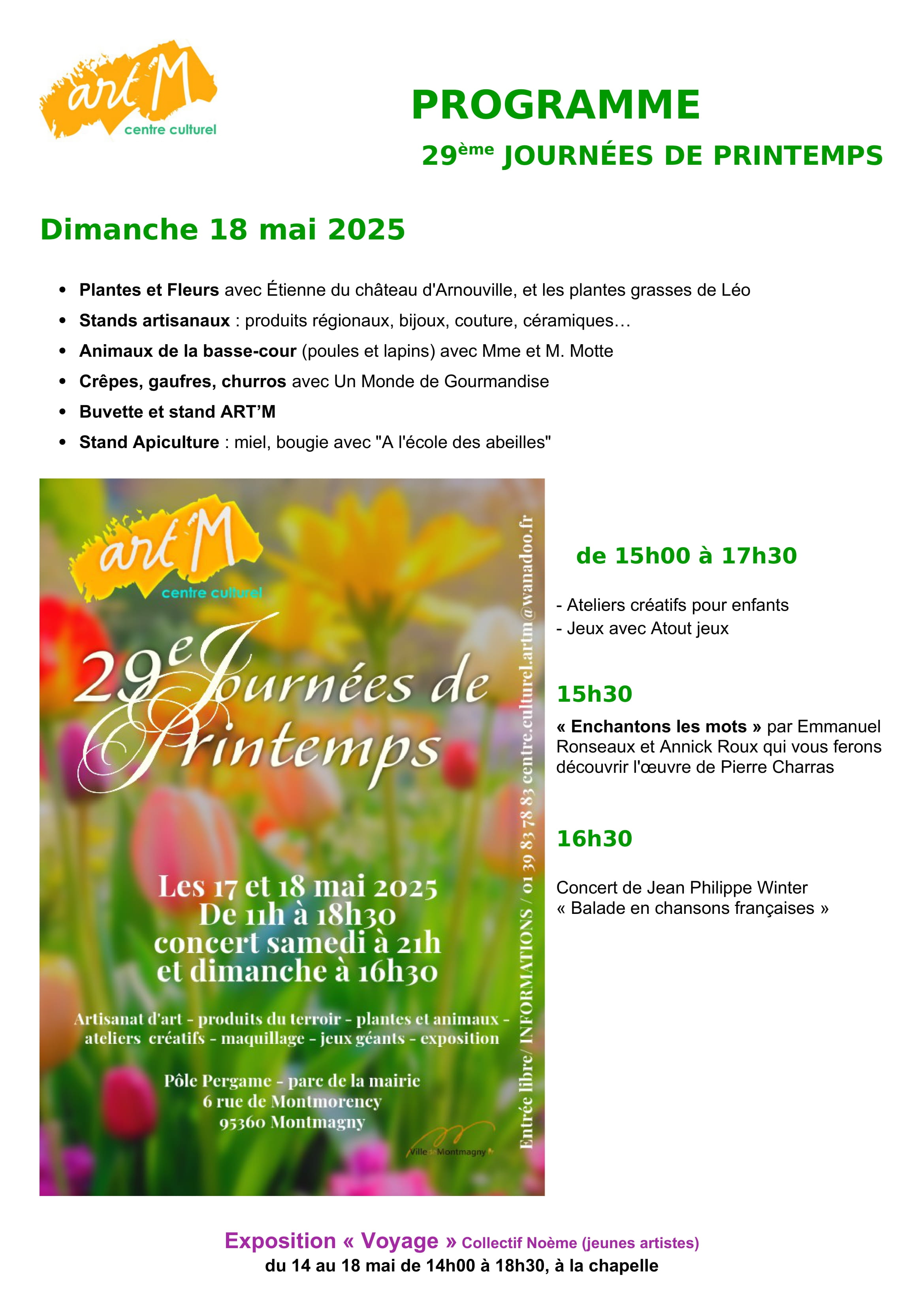 Programme dimanche 18 mai 2025 1