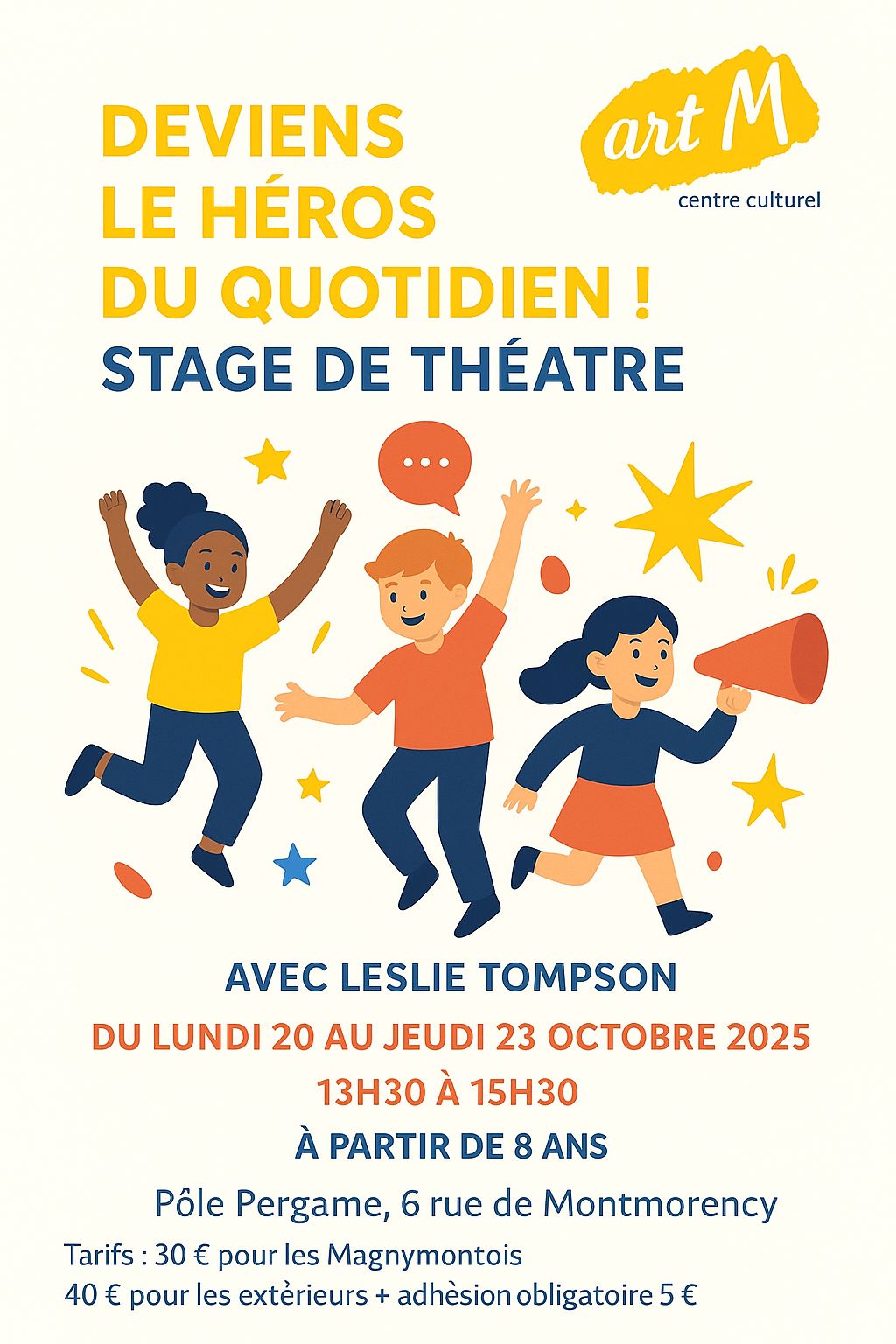 Affiche stage thtre   octobre 25