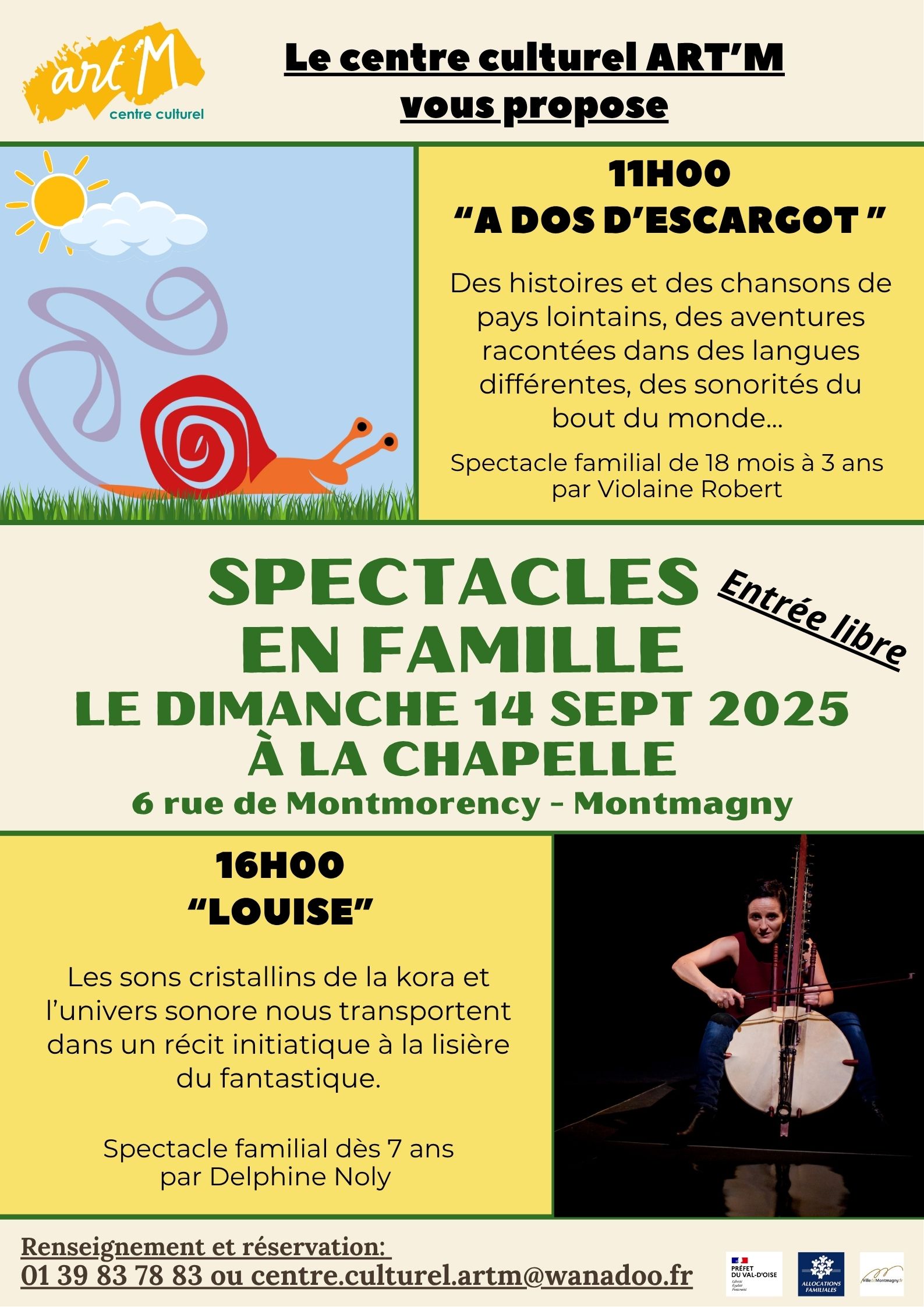 Spectacles en famille 14 sept