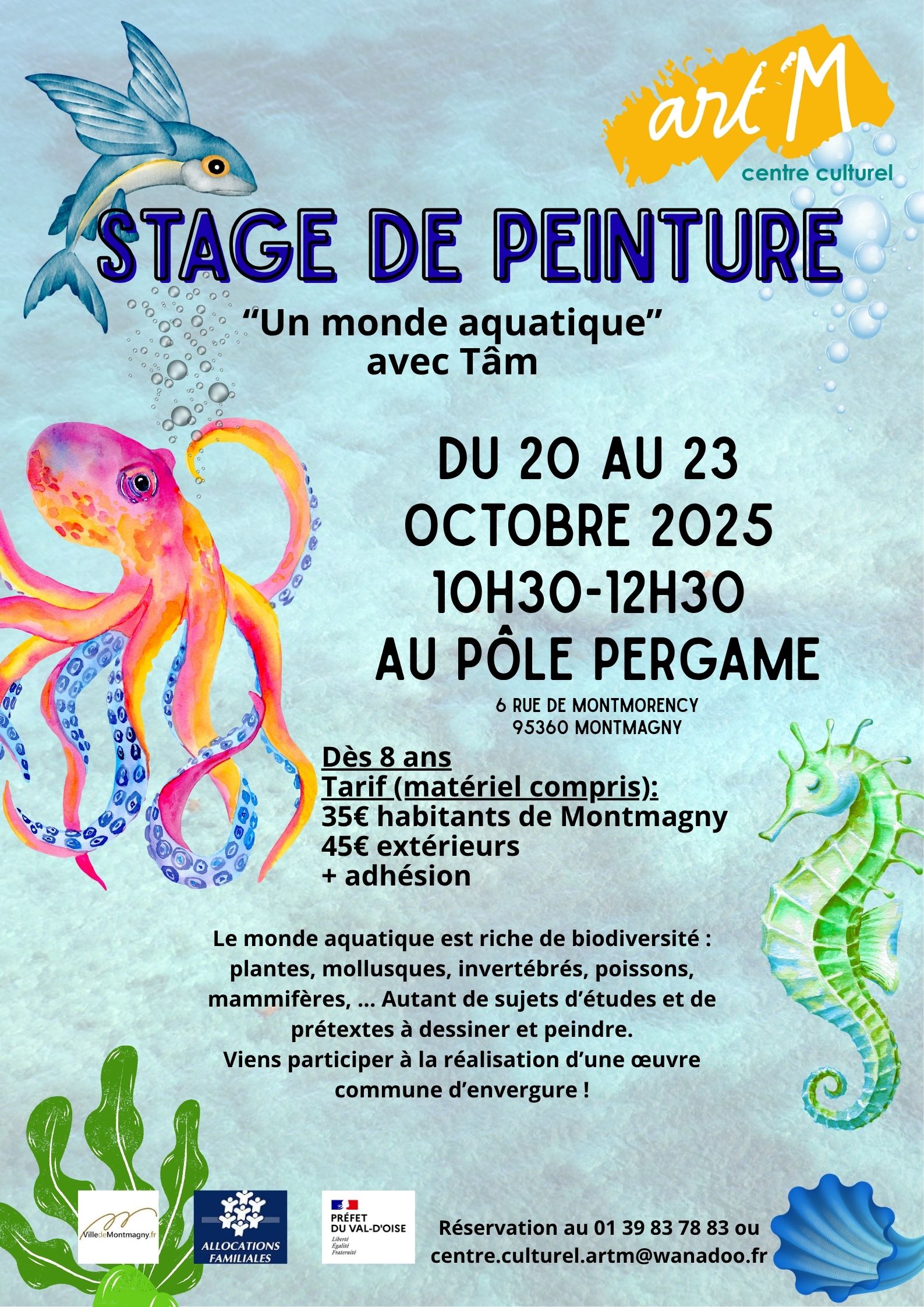 Stage de peinture Animaux aquatiques