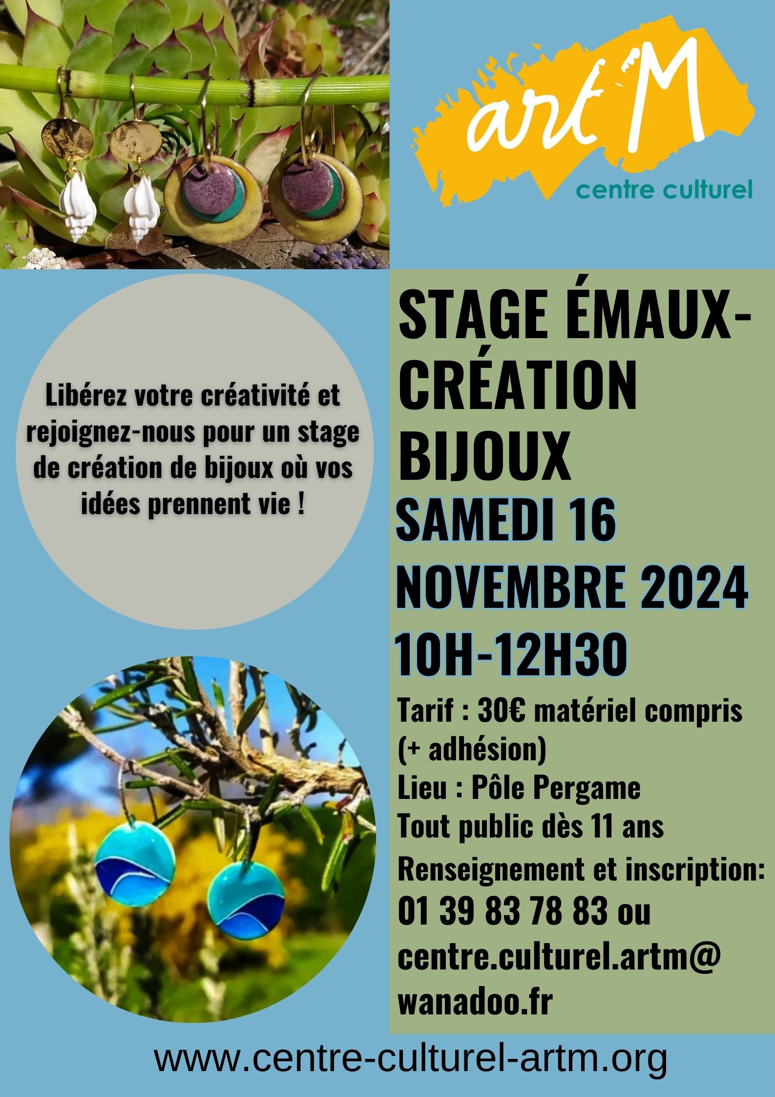 stage emaux   creation bijoux NOVEMBRE