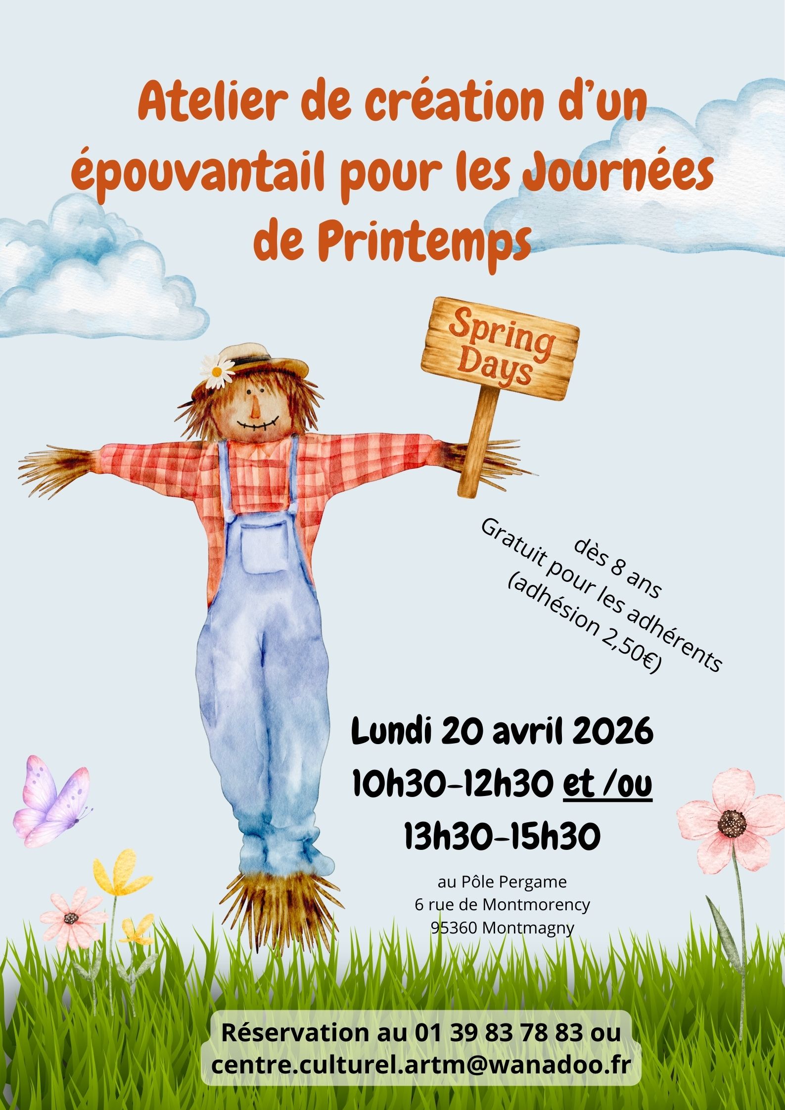 Atelier de cration dun pouvantail pour les Journes de Printemps
